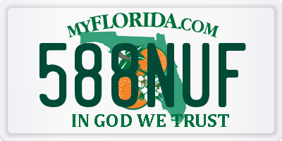 FL license plate 588NUF