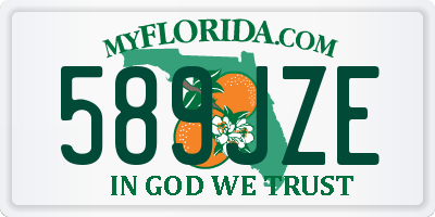 FL license plate 589JZE