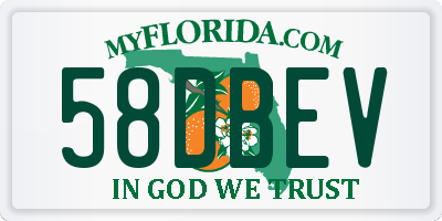 FL license plate 58DBEV