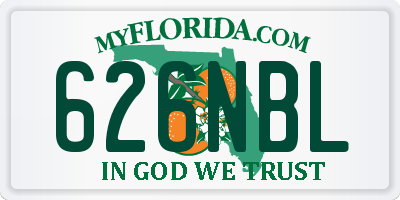 FL license plate 626NBL