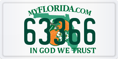 FL license plate 63366