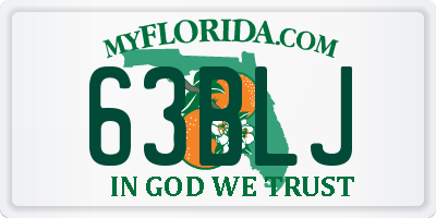 FL license plate 63BLJ
