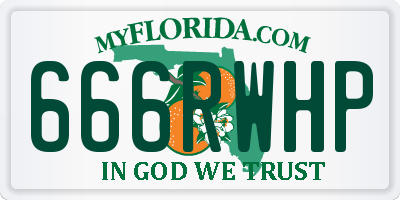 FL license plate 666RWHP