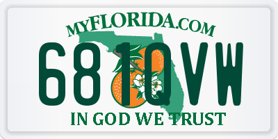 FL license plate 681QVW
