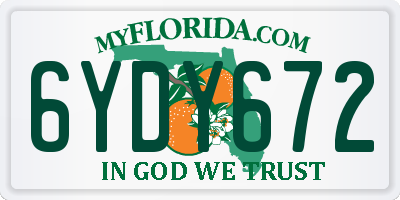 FL license plate 6YDY672