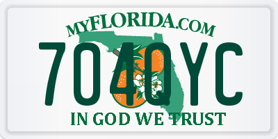 FL license plate 704QYC