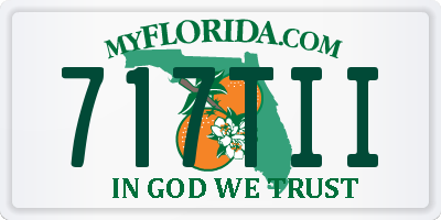 FL license plate 717TII