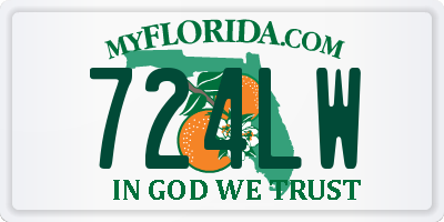 FL license plate 724LW