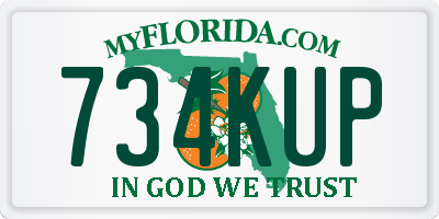 FL license plate 734KUP