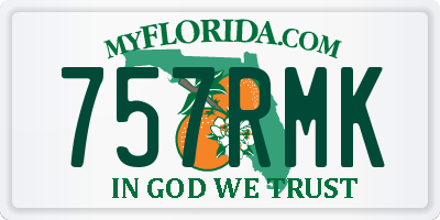 FL license plate 757RMK