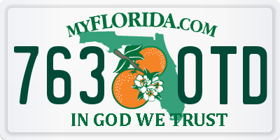 FL license plate 7630TD