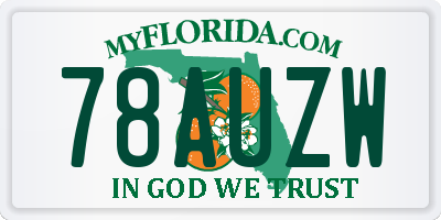 FL license plate 78AUZW