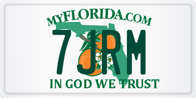 FL license plate 7JRM