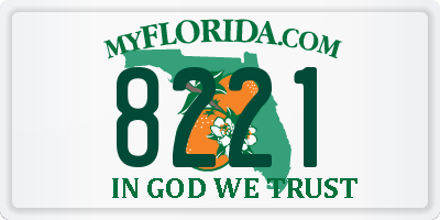 FL license plate 8221
