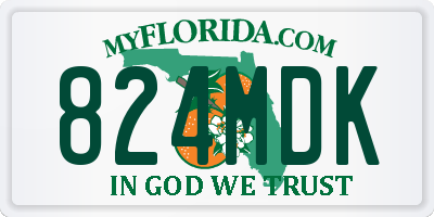 FL license plate 824MDK