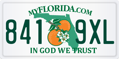 FL license plate 8419XL
