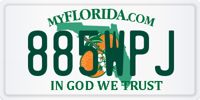 FL license plate 885WPJ