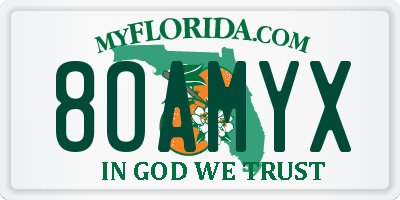 FL license plate 8OAMYX