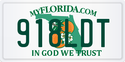 FL license plate 918LDT
