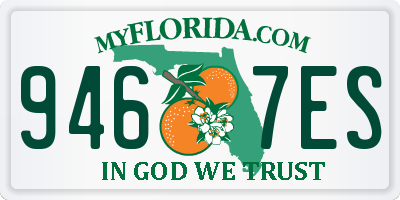 FL license plate 9467ES