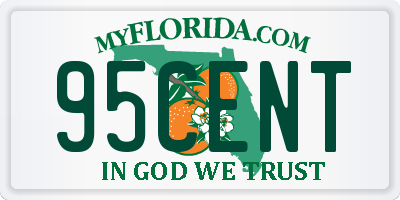 FL license plate 95CENT