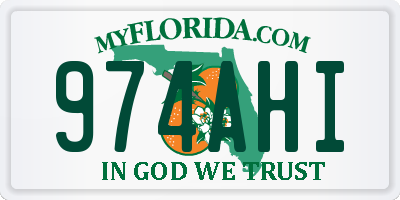 FL license plate 974AHI