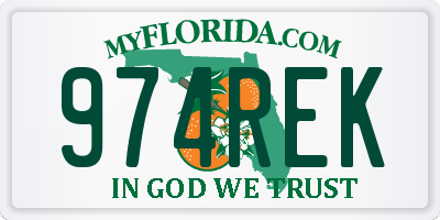 FL license plate 974REK