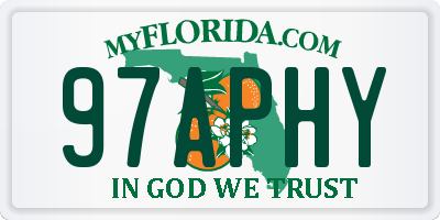 FL license plate 97APHY