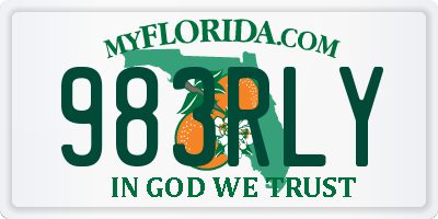 FL license plate 983RLY