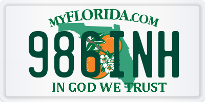 FL license plate 986INH