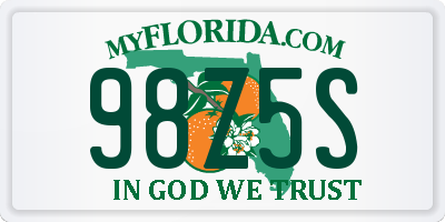 FL license plate 98Z5S