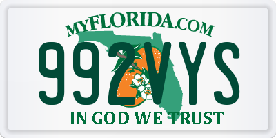 FL license plate 992VYS