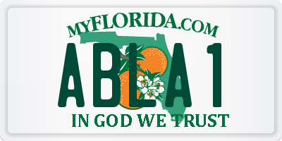 FL license plate ABLA1