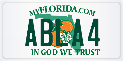 FL license plate ABLA4