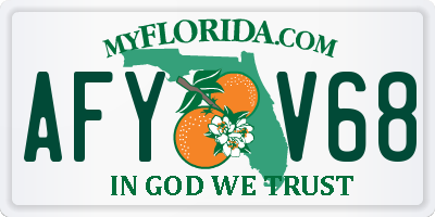FL license plate AFYV68