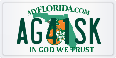 FL license plate AG41SK