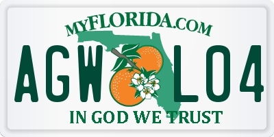 FL license plate AGWL04