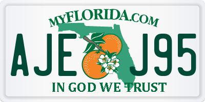 FL license plate AJEJ95