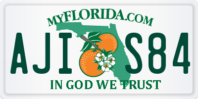 FL license plate AJIS84