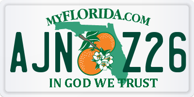 FL license plate AJNZ26