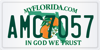 FL license plate AMC7057