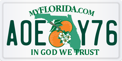 FL license plate AOEY76
