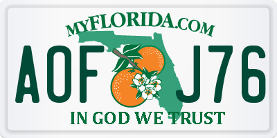 FL license plate AOFJ76