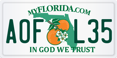 FL license plate AOFL35