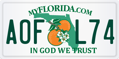 FL license plate AOFL74