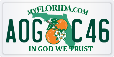 FL license plate AOGC46