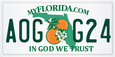 FL license plate AOGG24