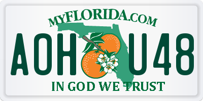 FL license plate AOHU48