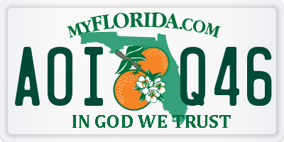 FL license plate AOIQ46