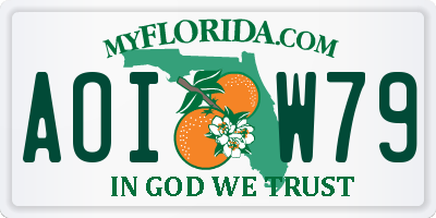 FL license plate AOIW79
